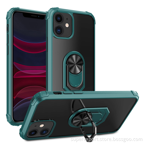 Sergeant TPU frame with PC back with 360 degree rotate ​Ring holder phone case